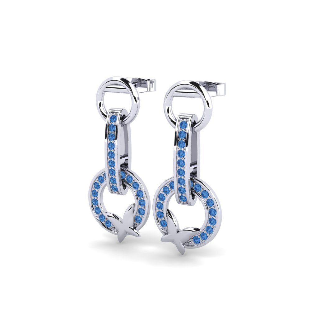 Donker Blauwe Zirkoon Dames Oorbellen Fahy