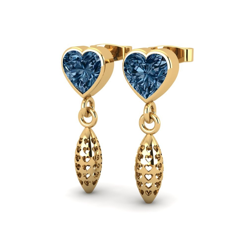 Diamante Azul Pendiente de mujer Falina