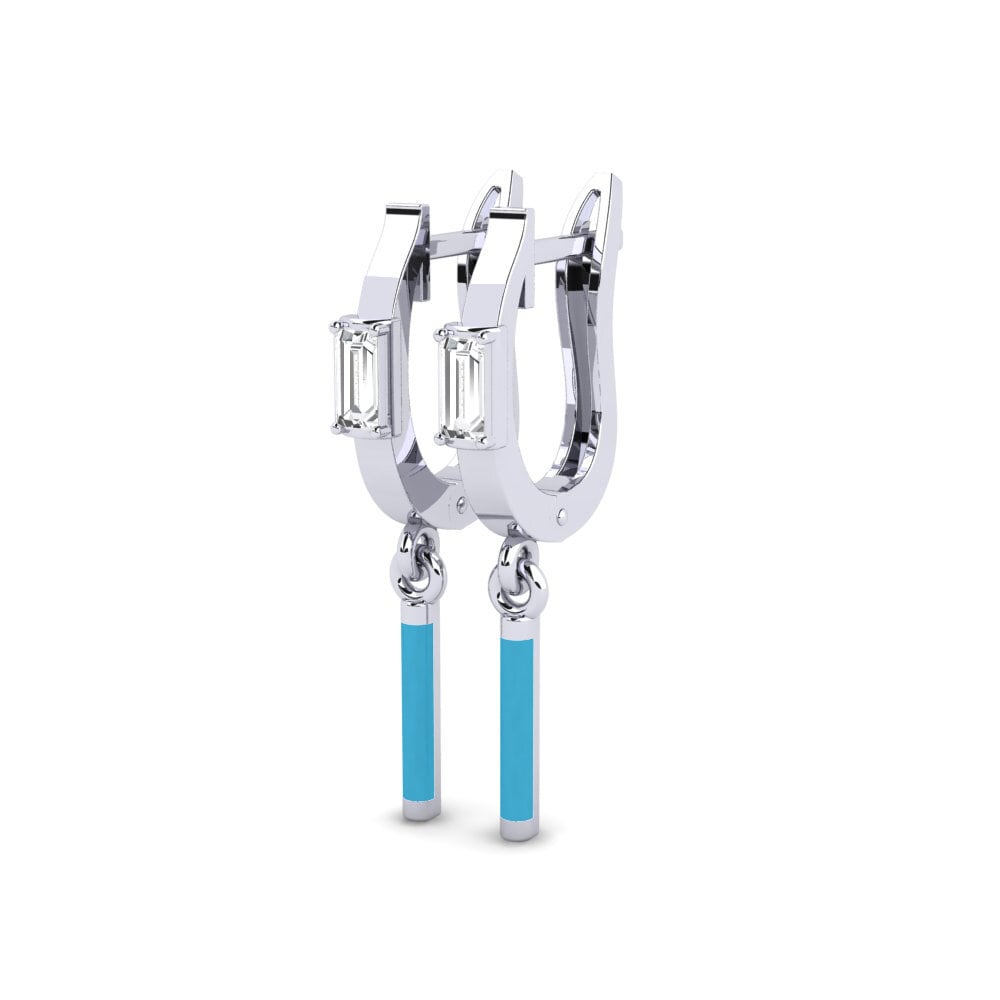 9ct White Gold Women's Earring Falkonera