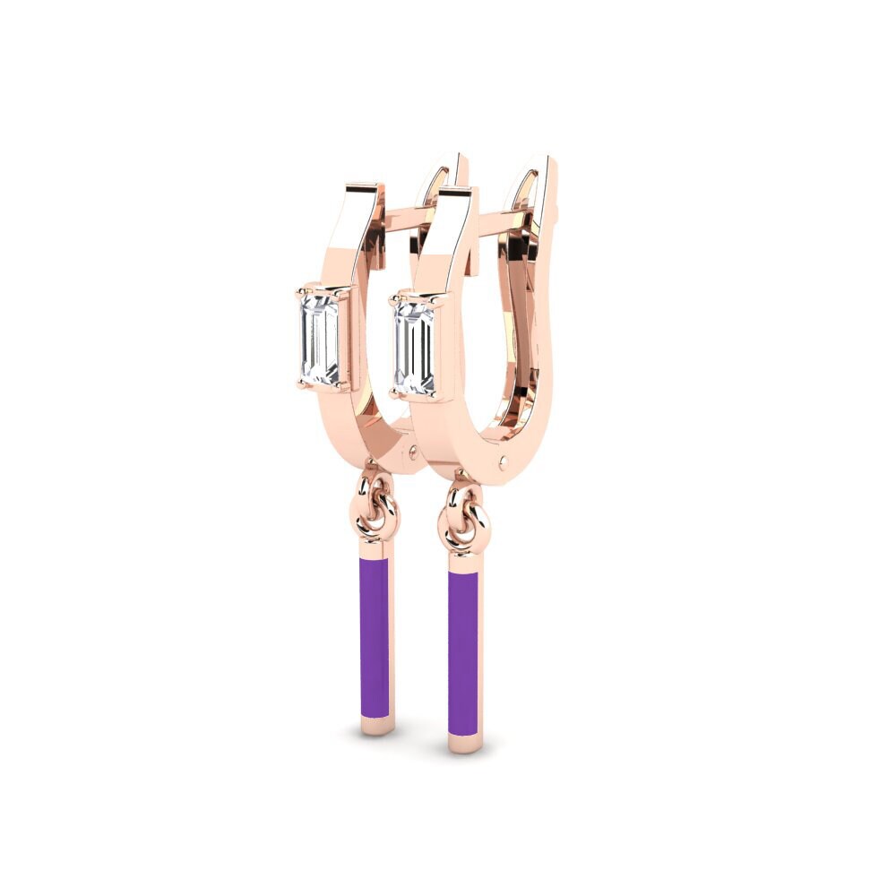 14k Oro Rosa Pendiente de mujer Falkonera