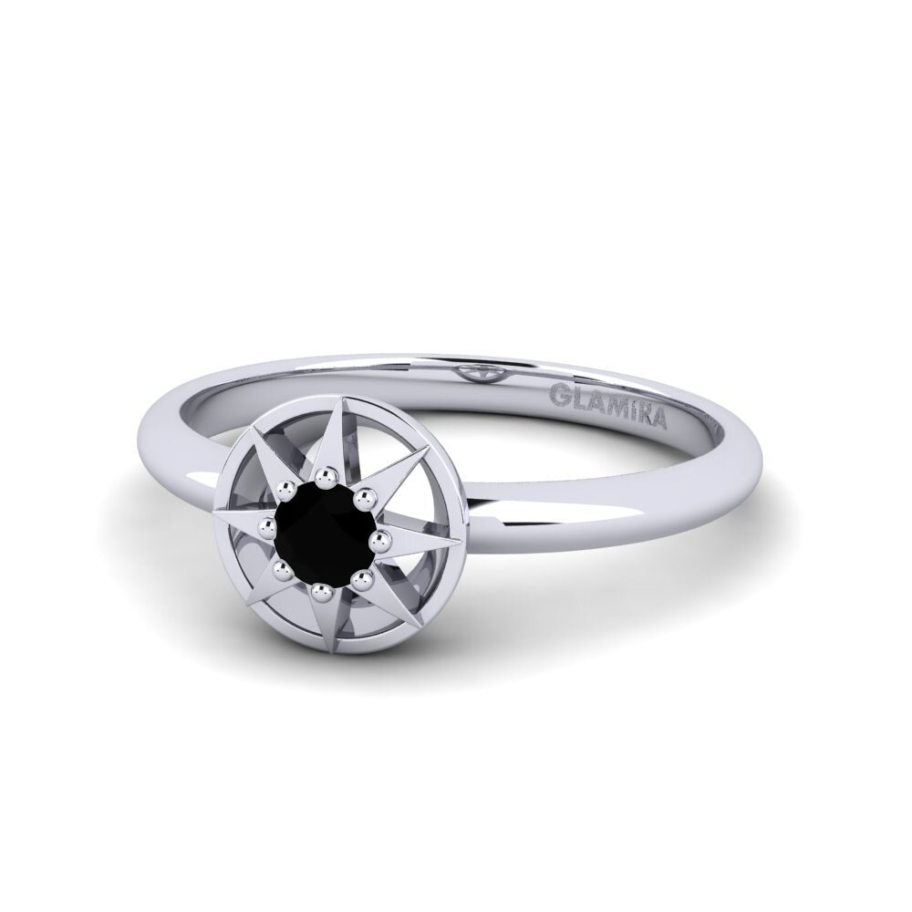 Ónix Negro Anillo meñique Fallingstar