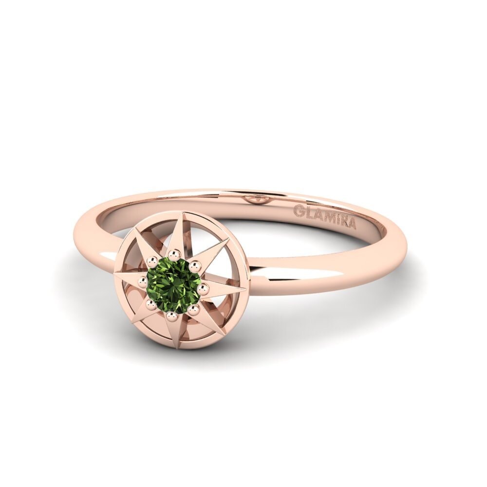 Grüner Saphir Pinker Ring Fallingstar