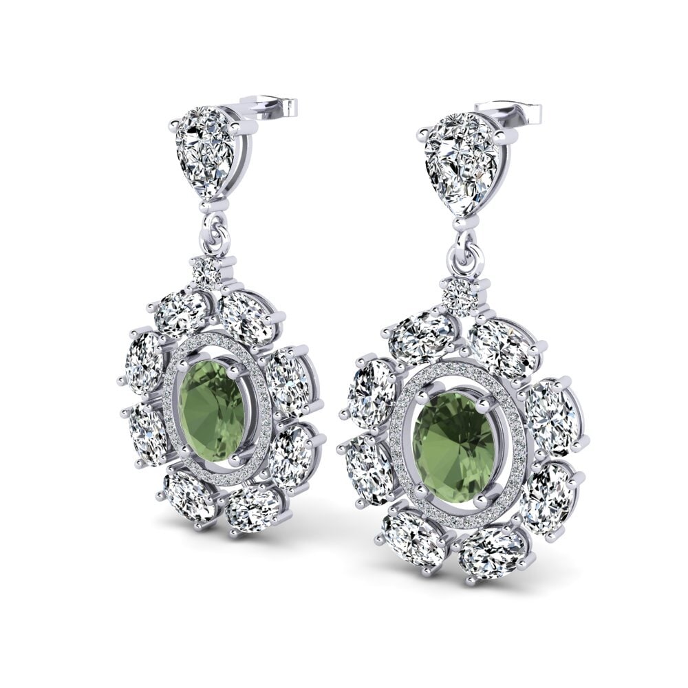 Green Sapphire Women's Earring Famillia