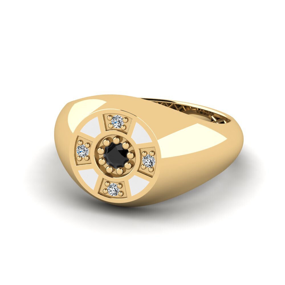 Schwarzer Diamant Pinker Ring Famu