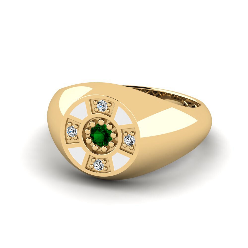 Grüner Zirkonia Pinker Ring Famu