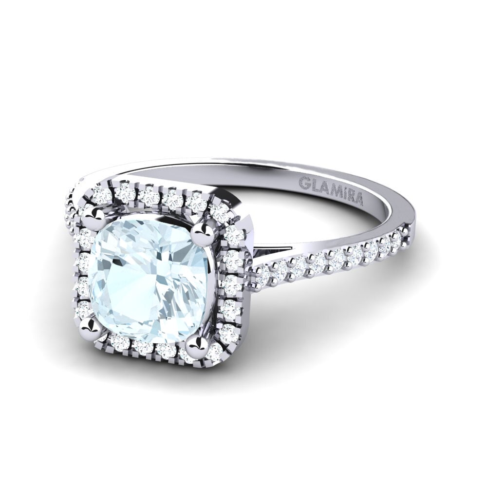 Aguamarina Anillo de compromiso Fanetta