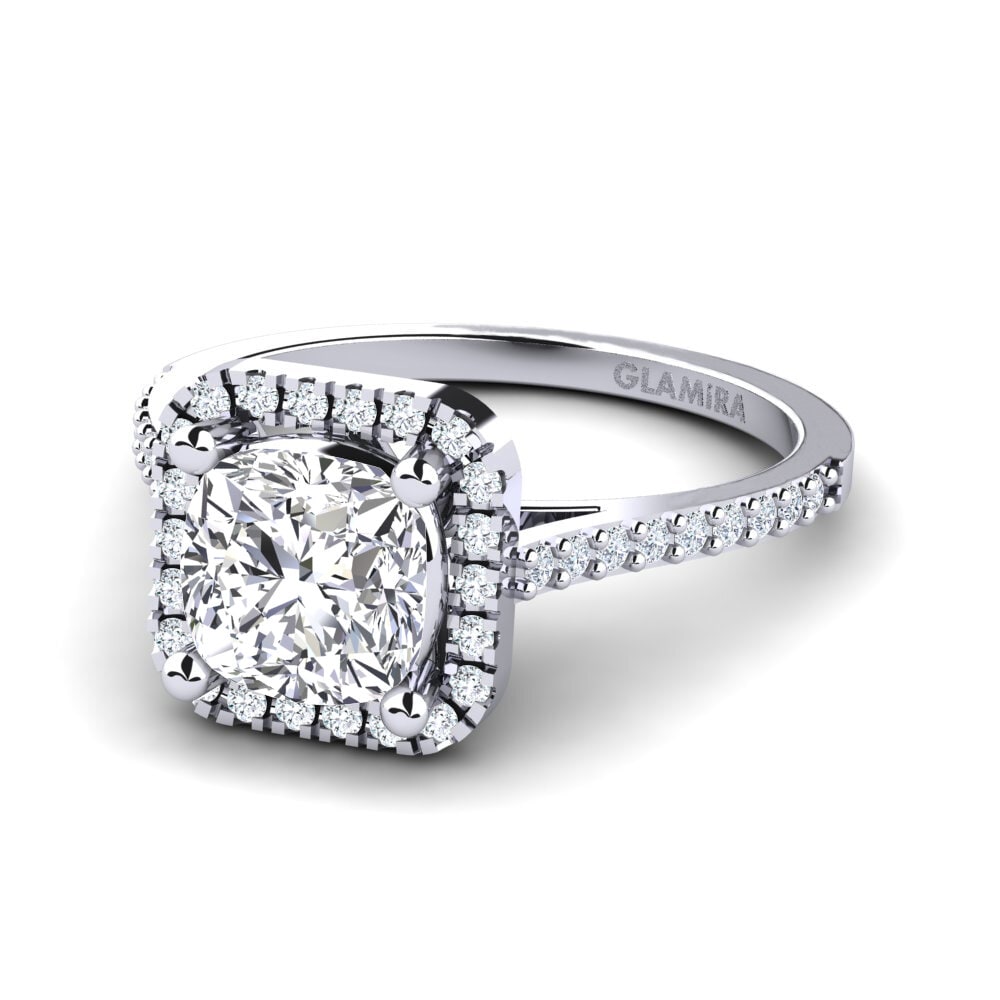 Bague De Fiançailles Art Déco Moissanite 7mm Ronde - Argent 925, Fait Main, Neuf