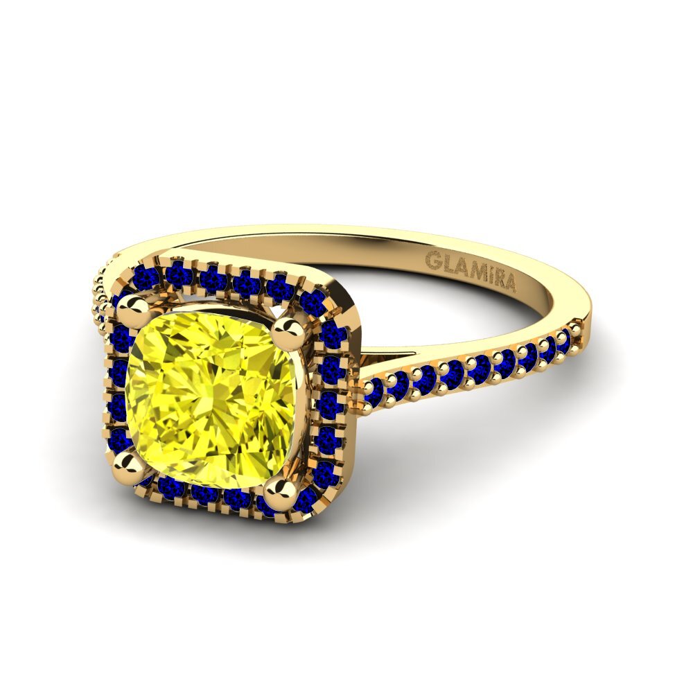 9k Yellow Gold Engagement Ring Fanetta