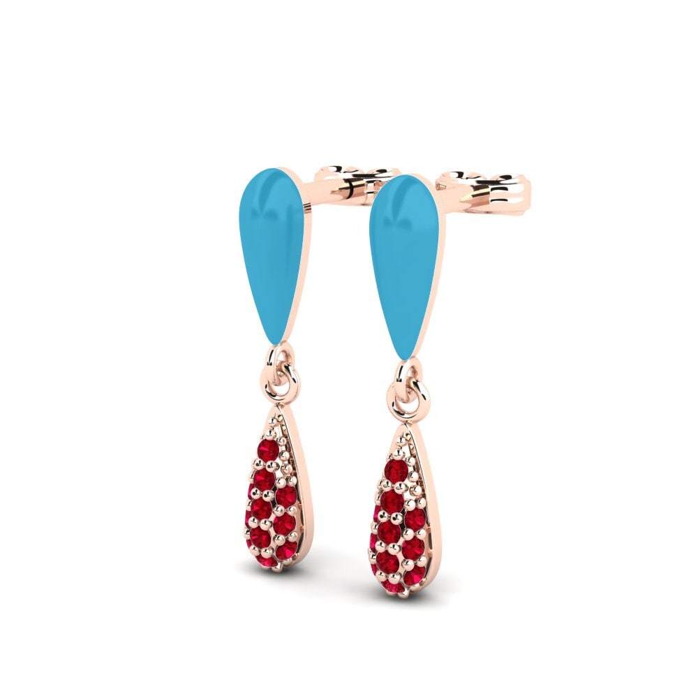 Red Zirconia Women's Earring Fantasma