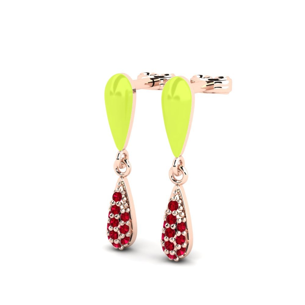 Red Zirconia Women's Earring Fantasma