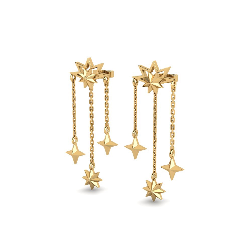 9k Oro Amarillo Pendientes Fargin