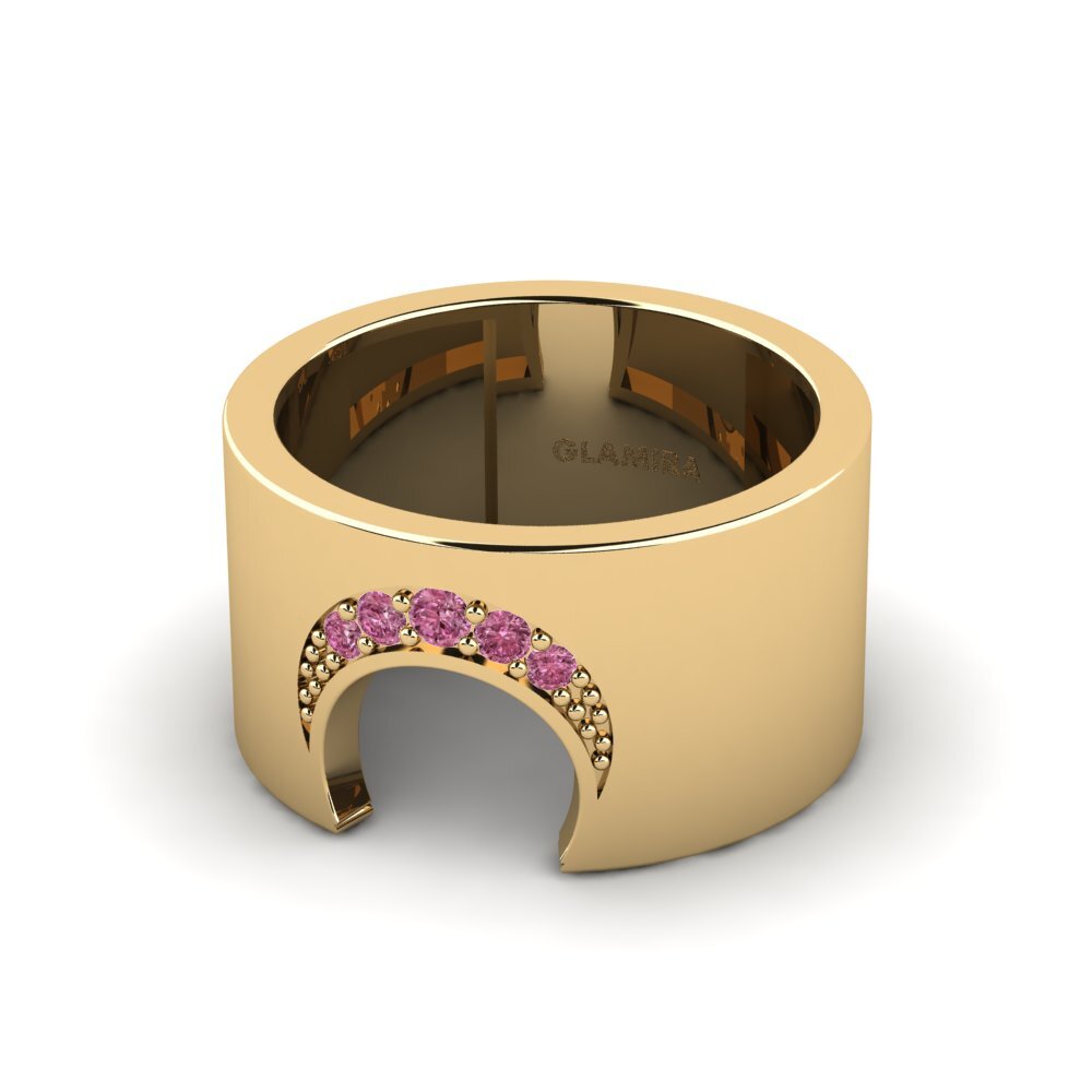 Granate Rhodolite Anillo meñique Farhiyana