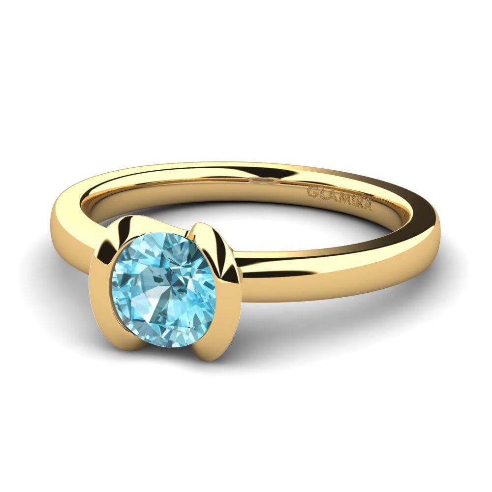 Blauer Zirkon Verlobungsring Farrah