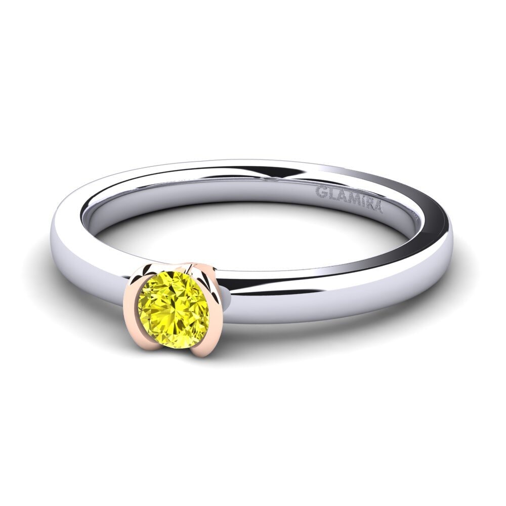 14ct White / Rose Gold Engagement Ring Farrah 0.25crt