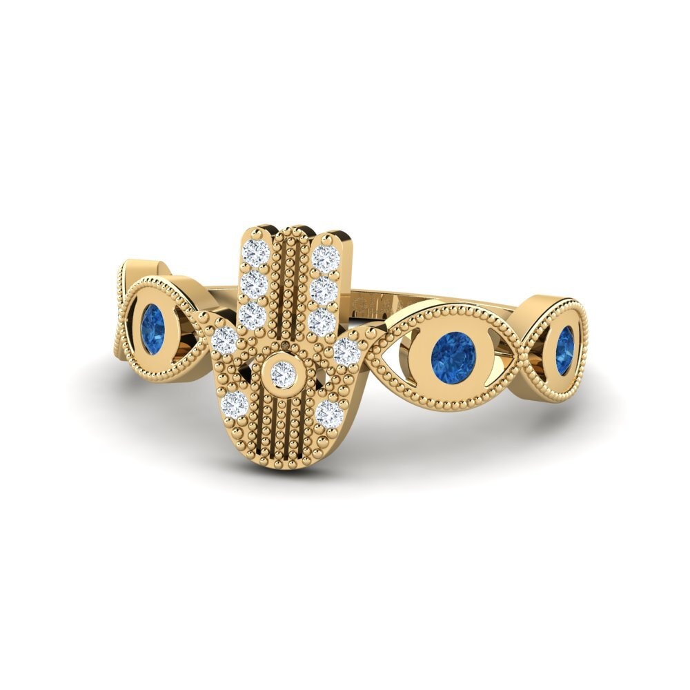 Dark Blue Zirconia Ring Fascination