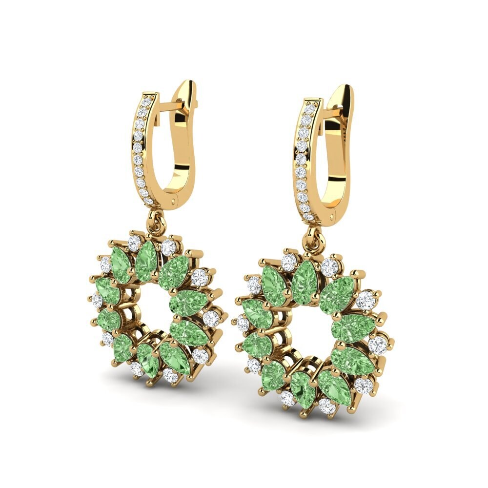Diamante Verde Brincos Feminino Faucher