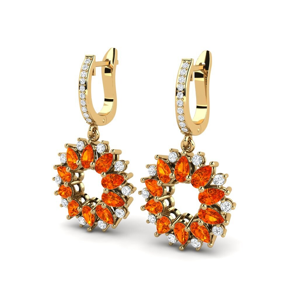 Orange Sapphire Women's Earring Faucher