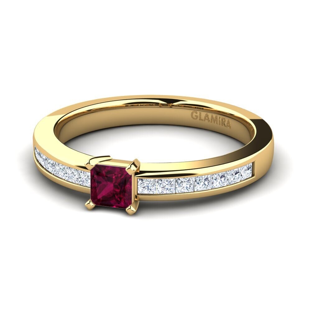 Rhodolite Garnet Engagement Ring Fausta 0.27 crt