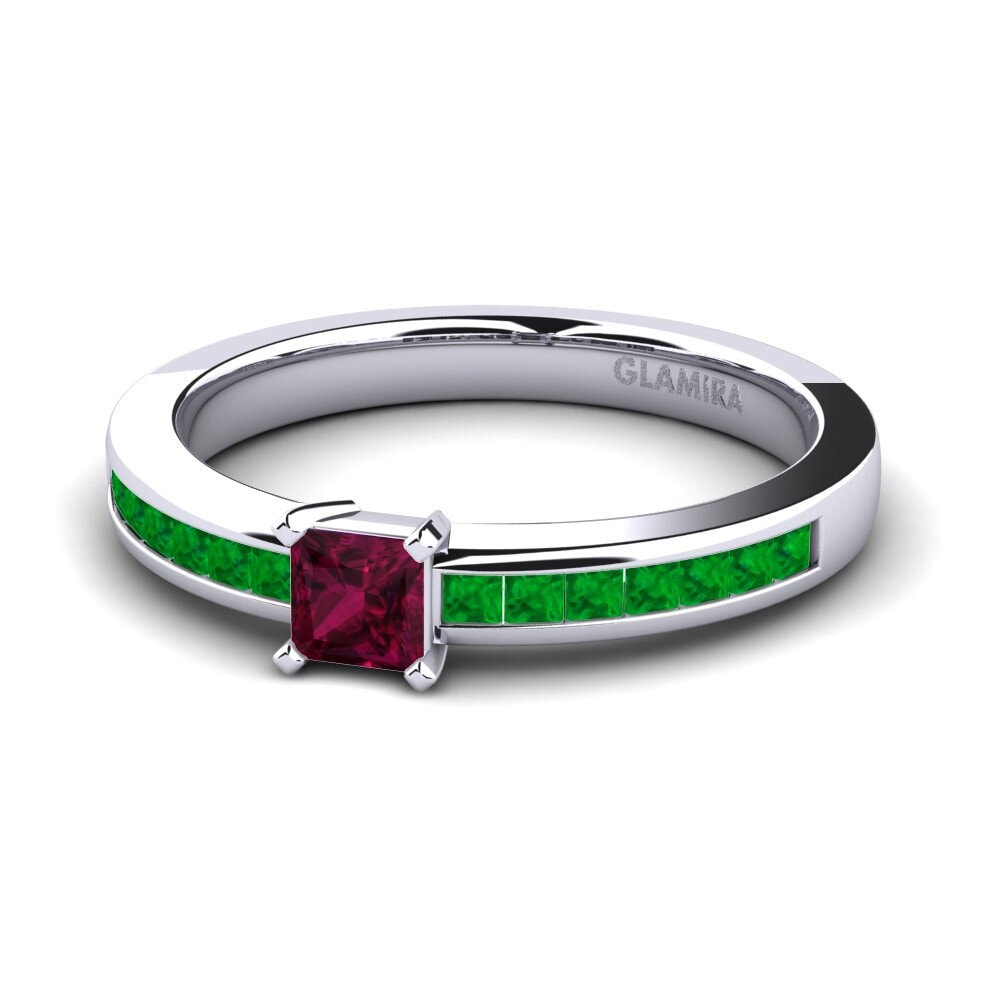 Plata 925 Anillo de compromiso Fausta 0.27 crt
