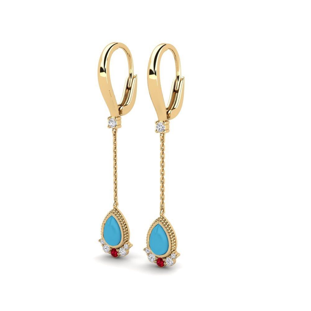 Đá Zirconia Đỏ Bông tai nữ Faustum