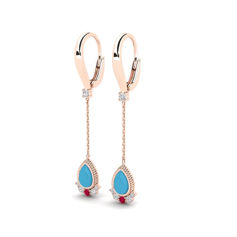 14k Rose Gold Women's Earring Faustum