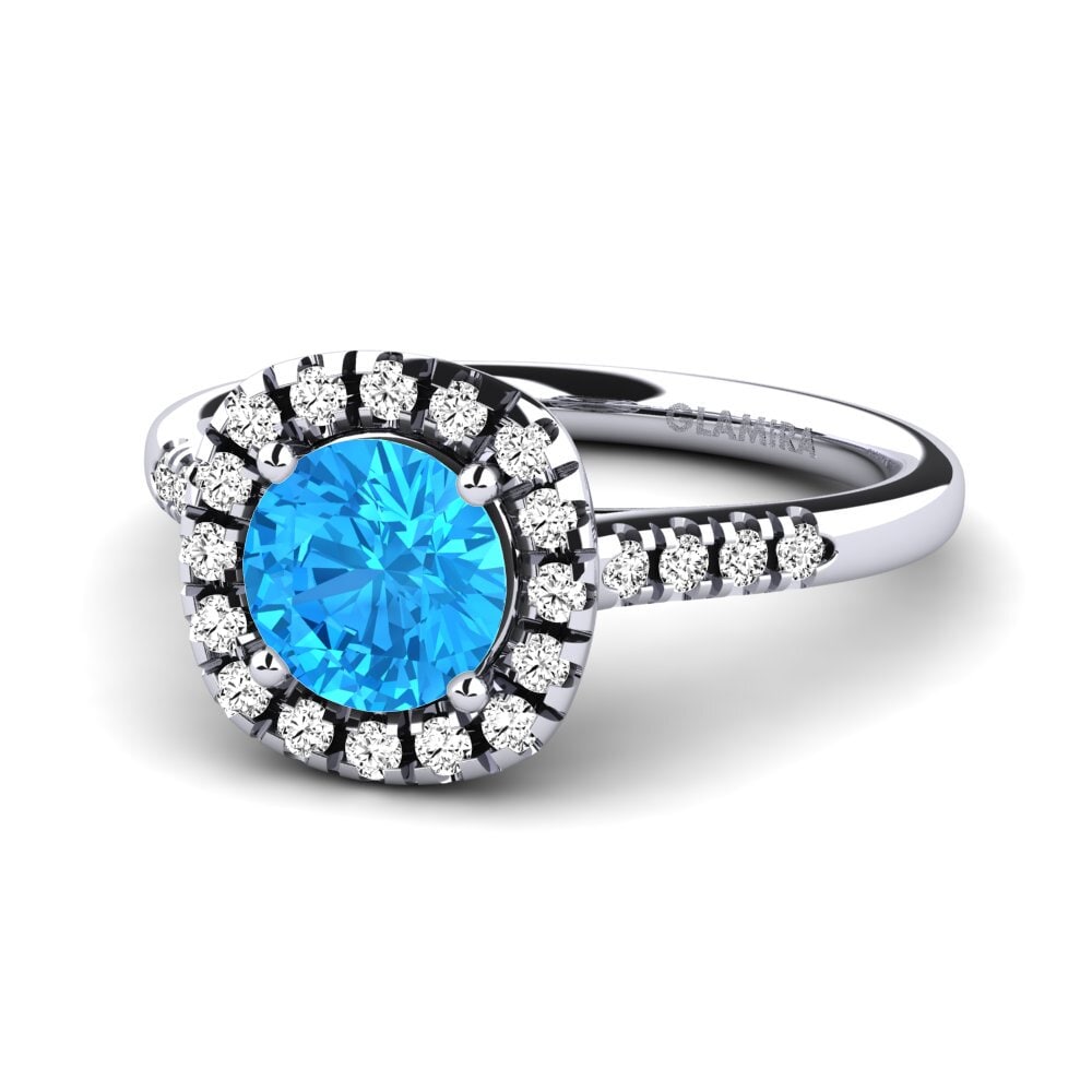 Blue Topaz Engagement Ring Fayette