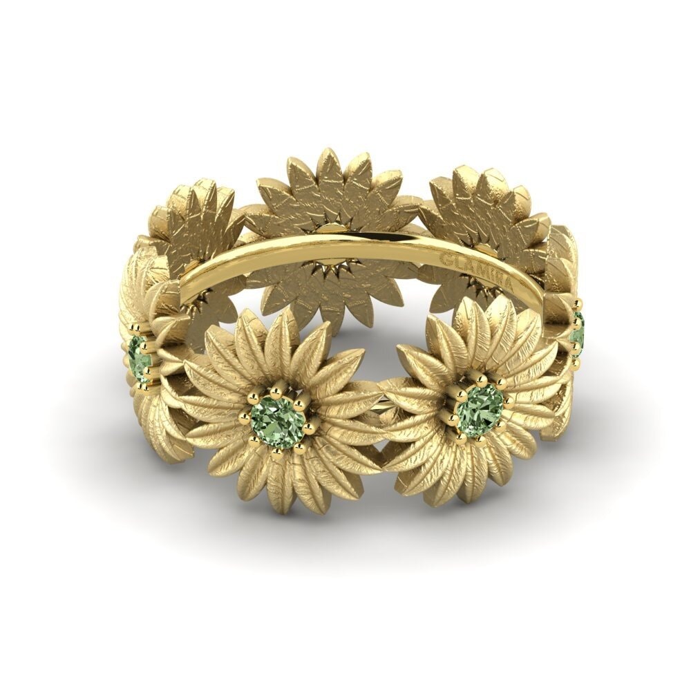 Diamante Verde Anillo Fearwe