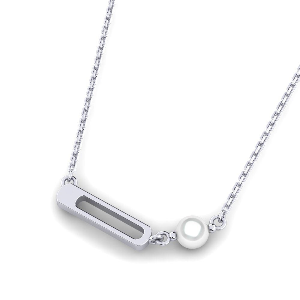 18ct White Gold Women's Necklace Febinas