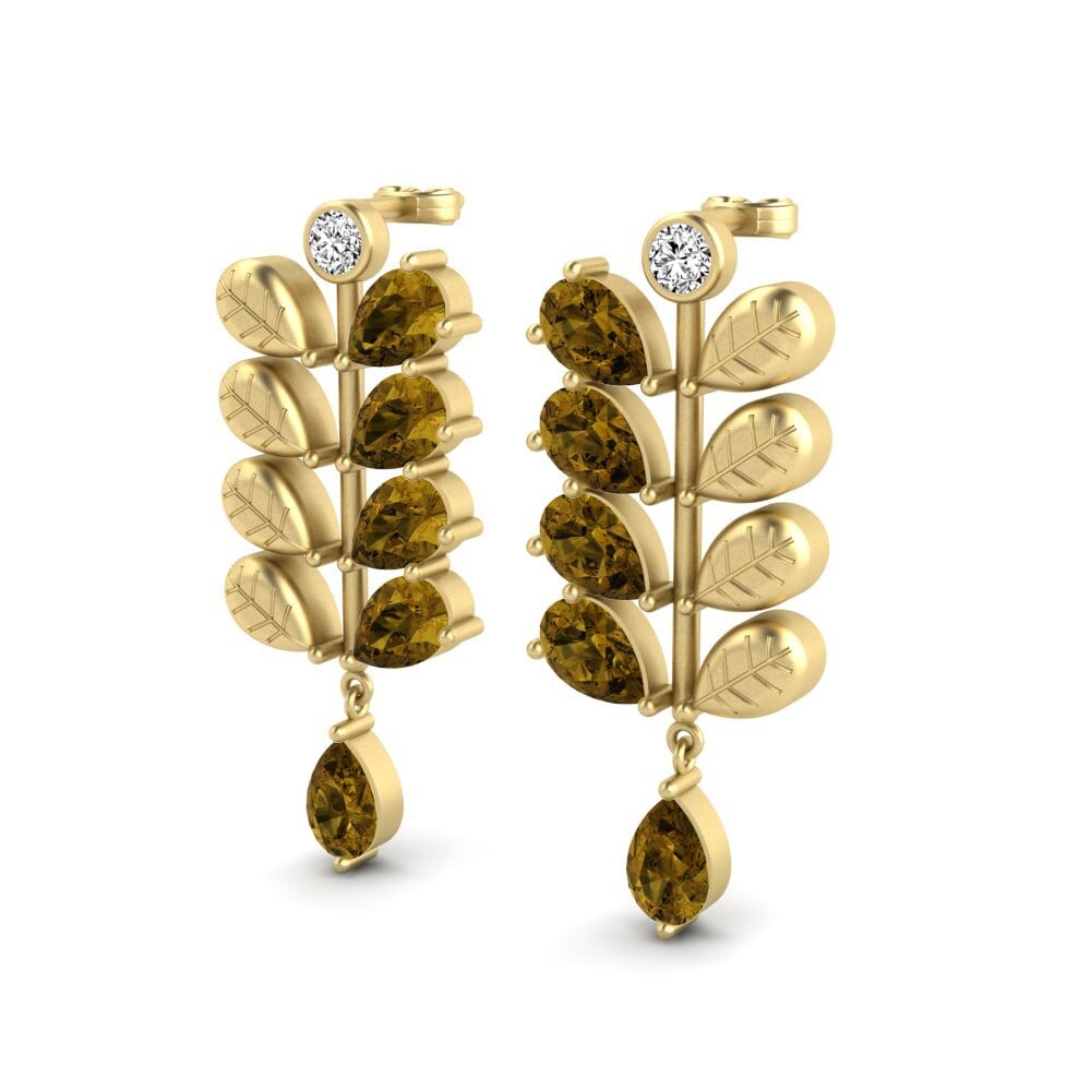 Zircão Castanha Brincos Feminino Febril