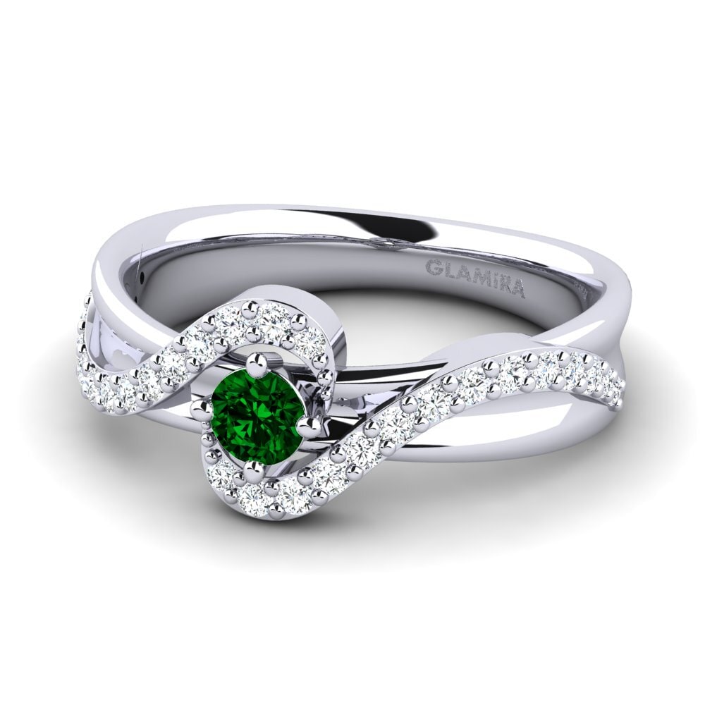 Green Zirconia Women's Ring Feivar