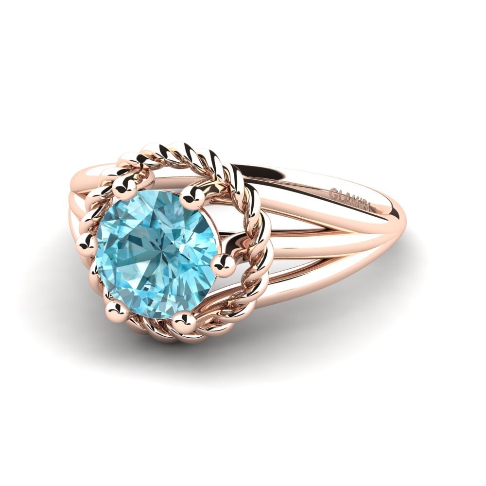 Circón Azul Anillo de compromiso Felalty