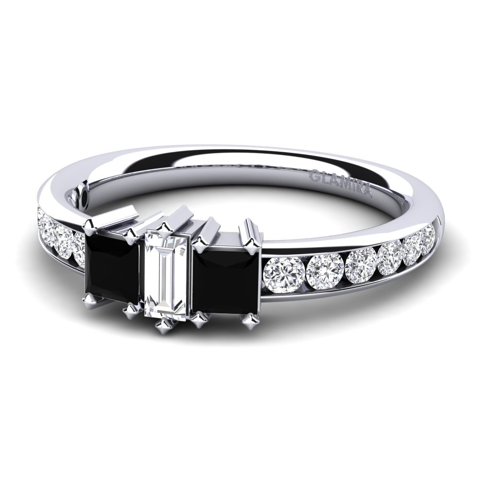 Black Diamond Engagement Ring Felicidad