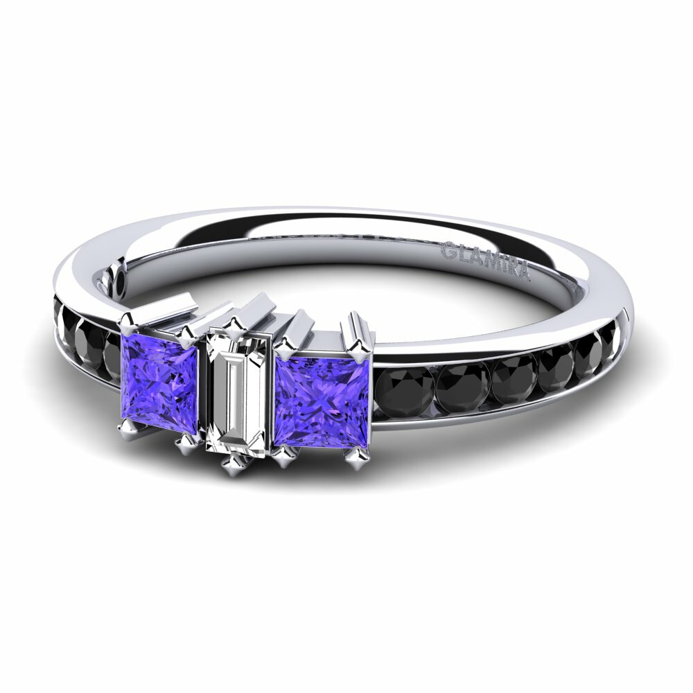 Exclusive Tanzanite Colored Diamond Engagement Rings