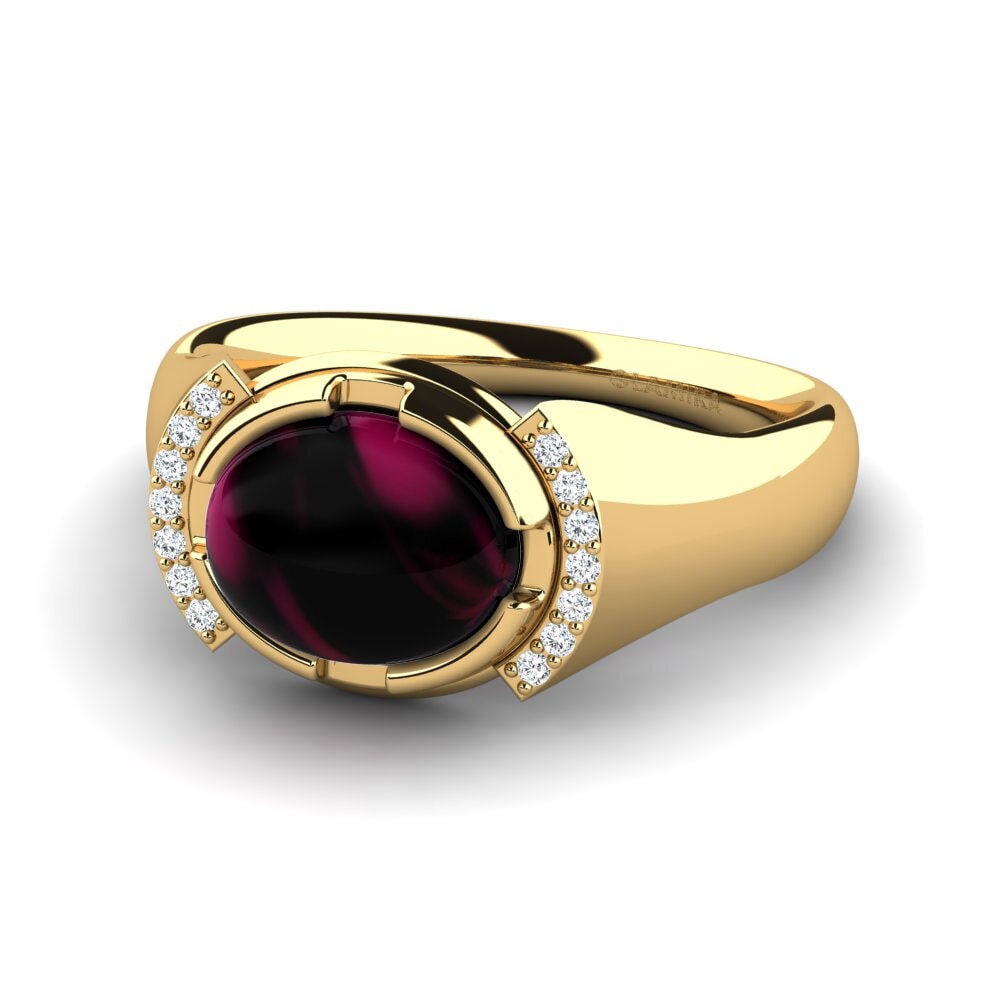 Cabochon Granada Rodolita Anel Felinda