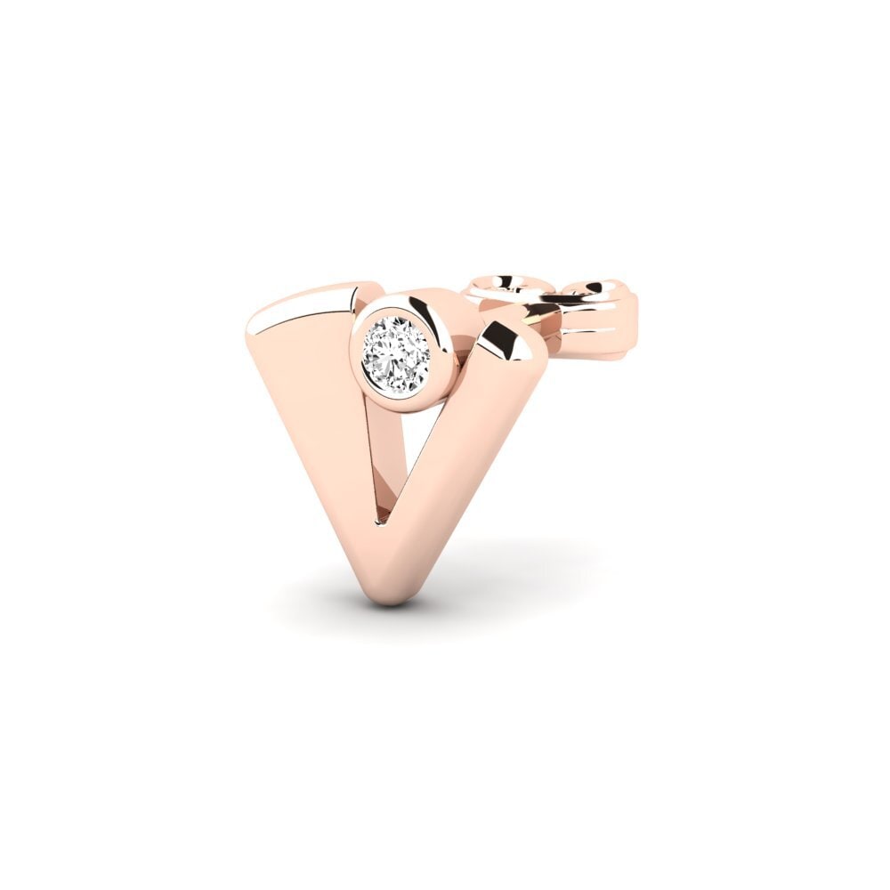 14ct Rose Gold Moissanite Men's Earring Felisones