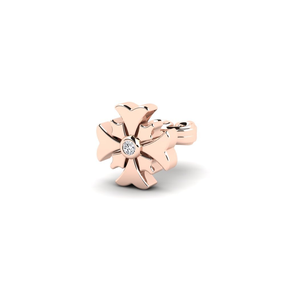 18ct Rose Gold Lab Grown Diamond Men's Earring Felorn