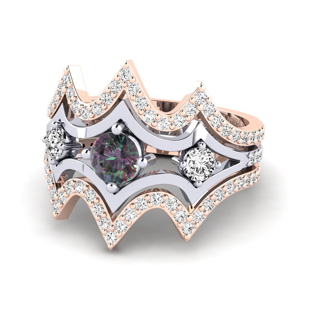Topacio Místico Anillo Fenix SET