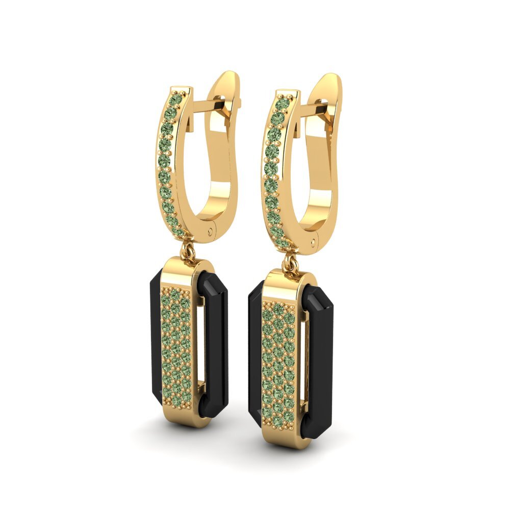 Diamante Verde Pendiente de mujer Feradine