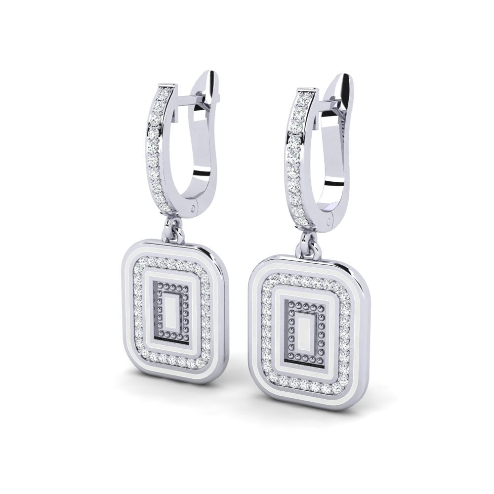 14k Oro Blanco Pendiente de mujer Ferat