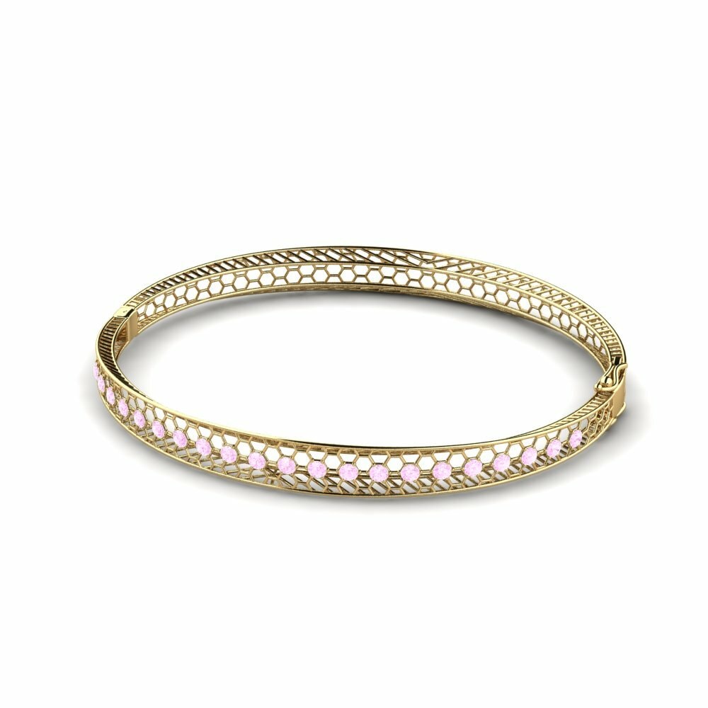 Bracelet jonc femme Fernande Saphir Rose