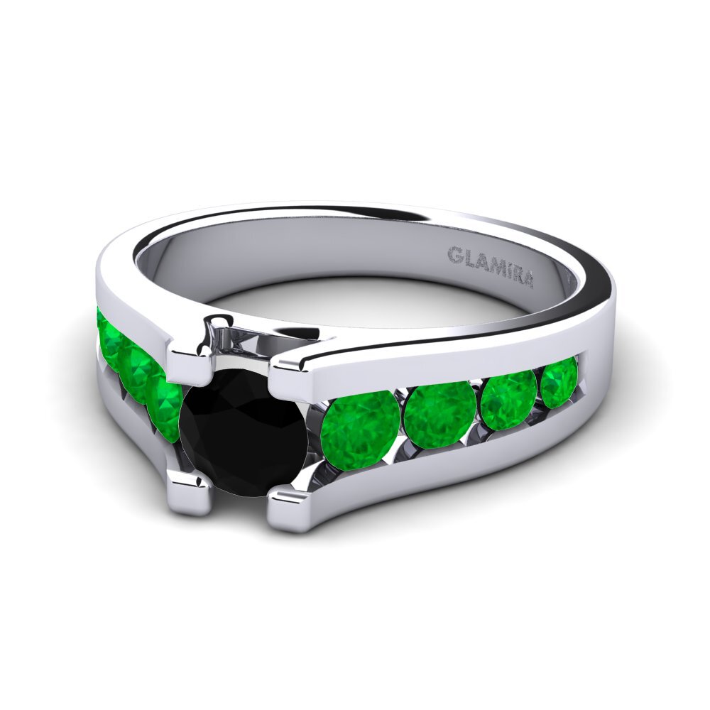 Black Diamond Engagement Ring Fidanka