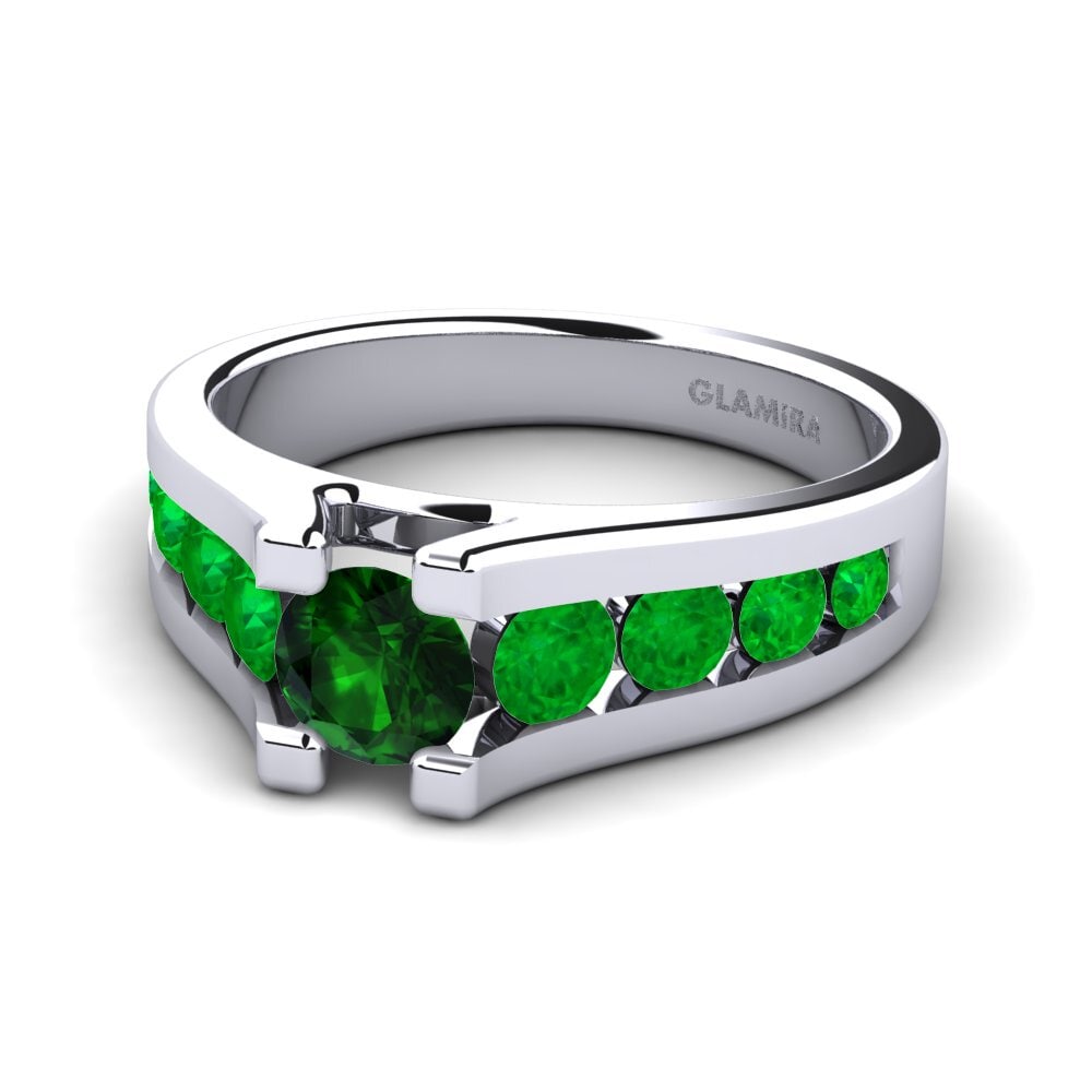 Green Tourmaline Engagement Ring Fidanka