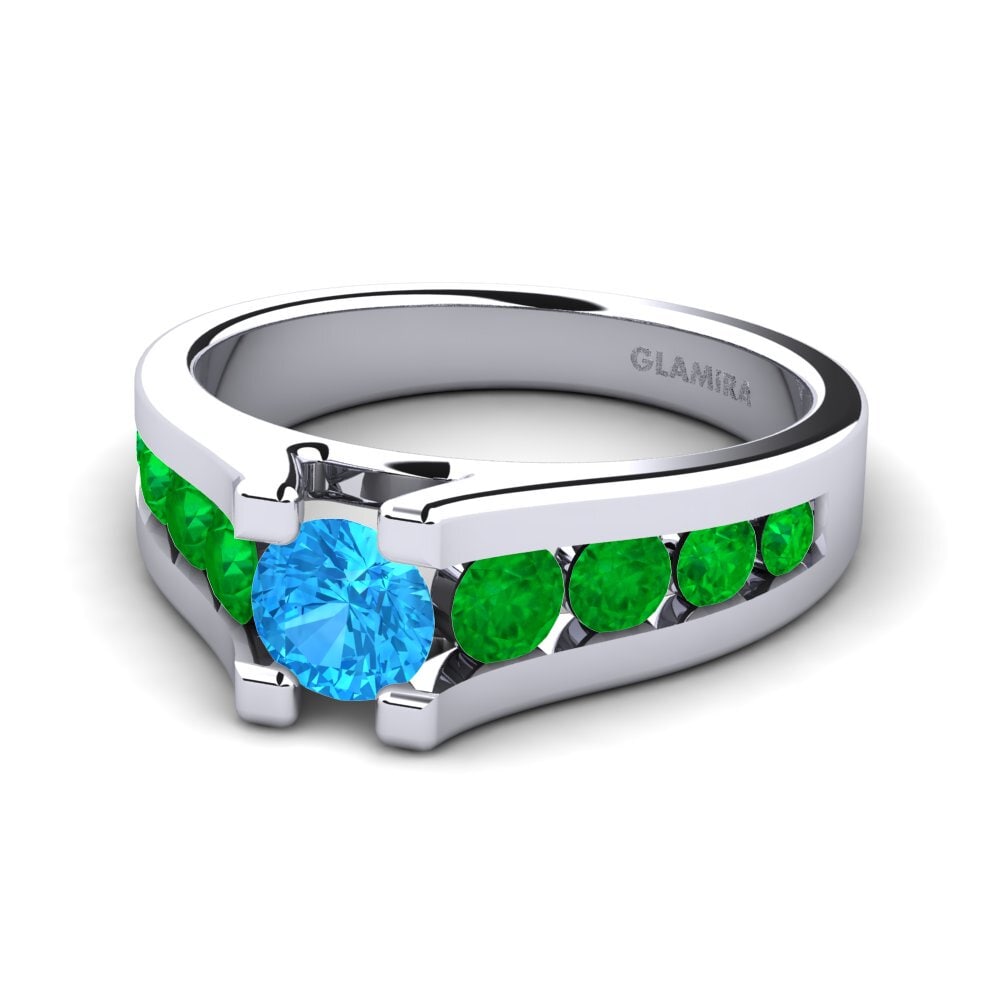 Blue Topaz Engagement Ring Fidanka
