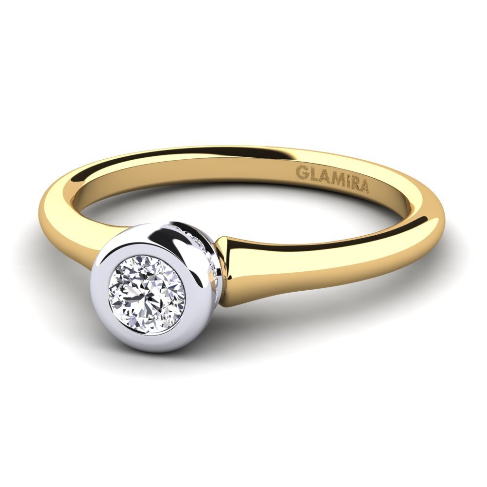 14ct Yellow & White Gold Lab Grown Diamond Women's Ring Fidelia