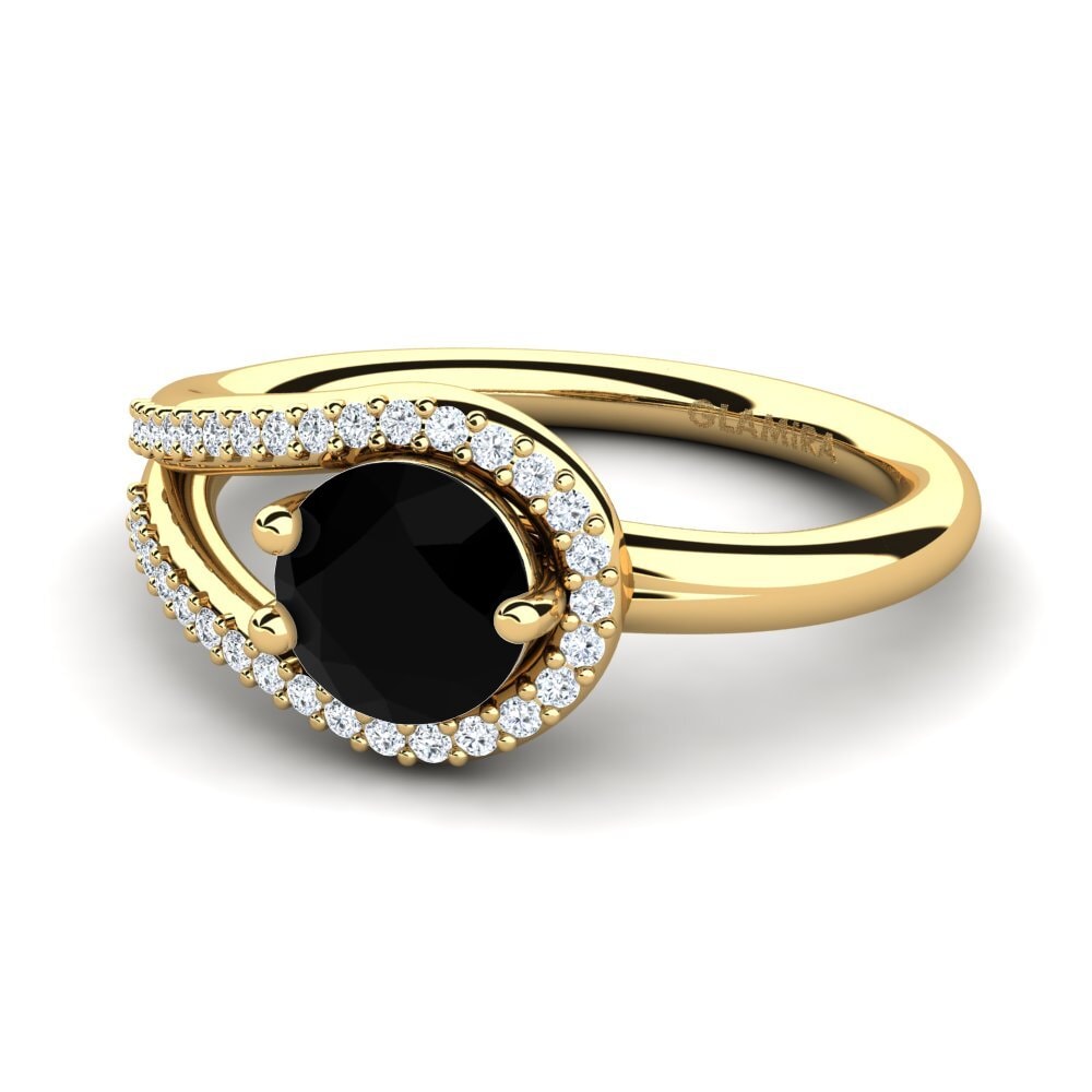 Black Diamond Engagement Ring Fidelma