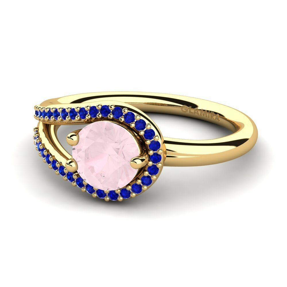 Anillo de compromiso Fidelma Cuarzo rosa