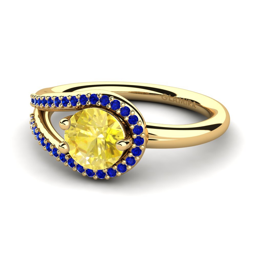 Yellow Sapphire Engagement Ring Fidelma