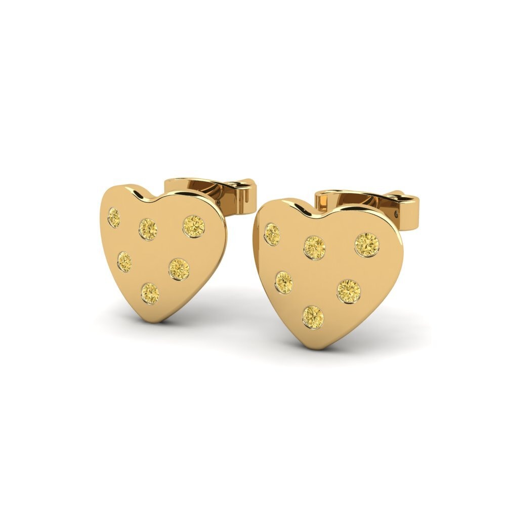 14ct Yellow Gold Yellow Diamond Kid's Earring Fidones