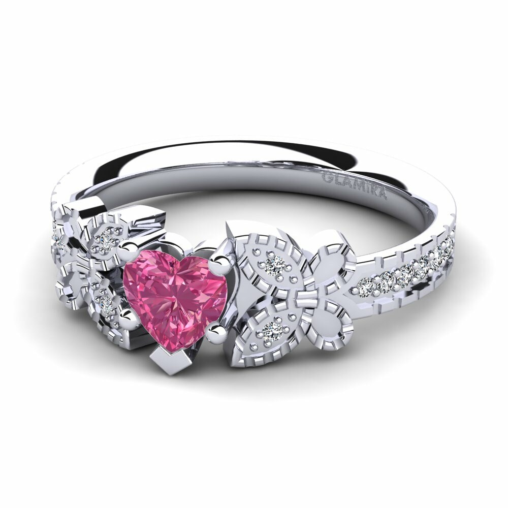 Vintage Pink Tourmaline Engagement Rings