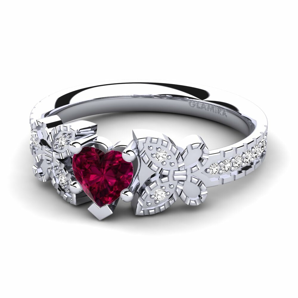 Vintage Rhodolite Garnet Engagement Rings